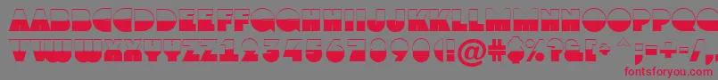 Grotob1 Font – Red Fonts on Gray Background