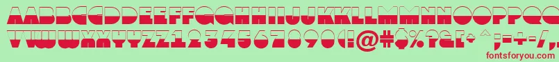 Grotob1 Font – Red Fonts on Green Background