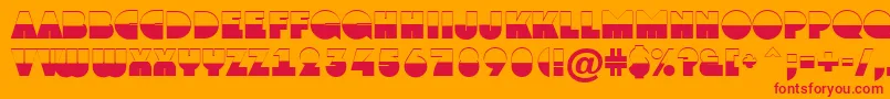 Grotob1 Font – Red Fonts on Orange Background