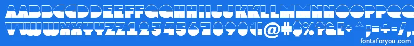 Grotob1 Font – White Fonts on Blue Background