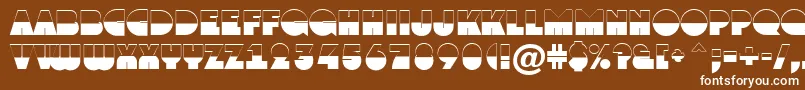Grotob1-fontti – valkoiset fontit ruskealla taustalla