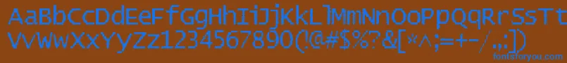 Badpad Font – Blue Fonts on Brown Background