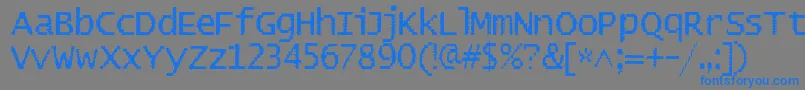 フォントBadpad – 灰色の背景に青い文字