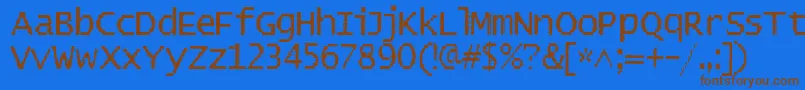 Badpad Font – Brown Fonts on Blue Background