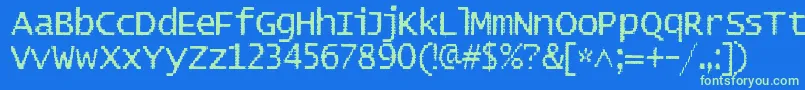 Badpad Font – Green Fonts on Blue Background