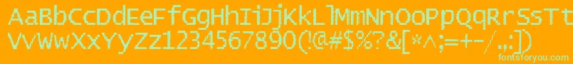Badpad Font – Green Fonts on Orange Background