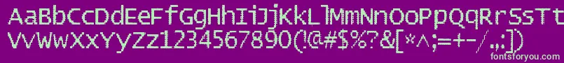 Badpad-fontti – vihreät fontit violetilla taustalla