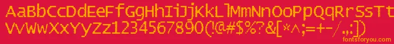 Badpad Font – Orange Fonts on Red Background