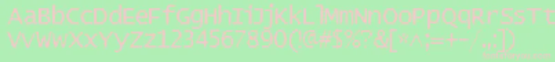 Czcionka Badpad – różowe czcionki na zielonym tle