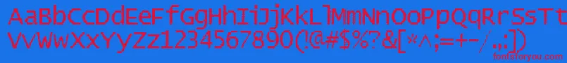 Шрифт Badpad – красные шрифты на синем фоне