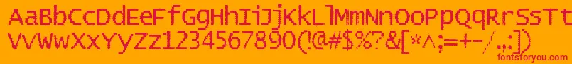 Шрифт Badpad – красные шрифты на оранжевом фоне