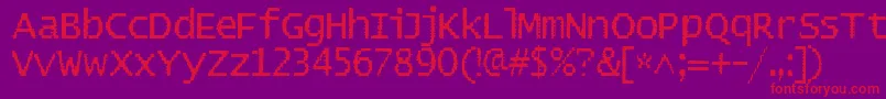 フォントBadpad – 紫の背景に赤い文字