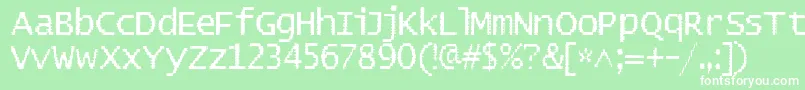 フォントBadpad – 緑の背景に白い文字