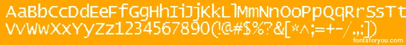 フォントBadpad – オレンジの背景に白い文字