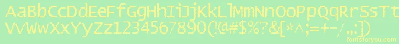 Badpad Font – Yellow Fonts on Green Background