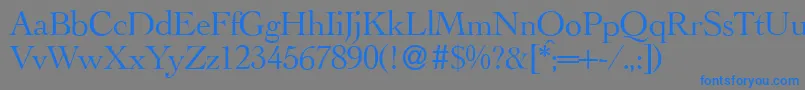 LegaRegular Font – Blue Fonts on Gray Background