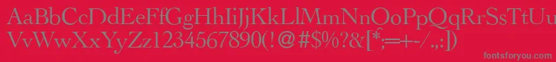 LegaRegular Font – Gray Fonts on Red Background