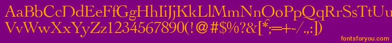 LegaRegular Font – Orange Fonts on Purple Background