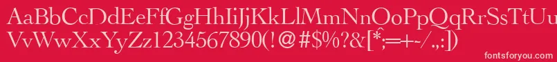 LegaRegular Font – Pink Fonts on Red Background