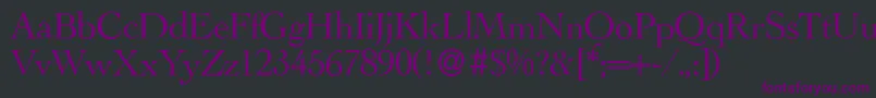 LegaRegular Font – Purple Fonts on Black Background