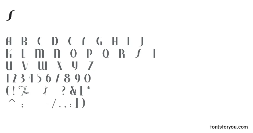 Шрифт Studebaker – алфавит, цифры, специальные символы