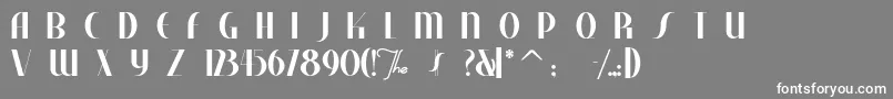 フォントStudebaker – 灰色の背景に白い文字