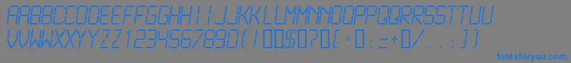 Lcdm2l Font – Blue Fonts on Gray Background