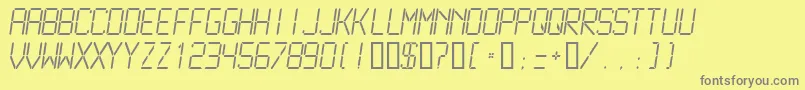 Lcdm2l Font – Gray Fonts on Yellow Background