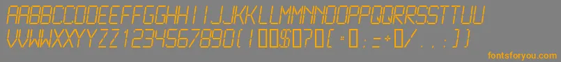 Lcdm2l Font – Orange Fonts on Gray Background