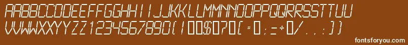 Lcdm2l Font – White Fonts on Brown Background