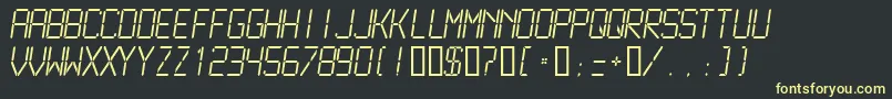 Lcdm2l Font – Yellow Fonts on Black Background