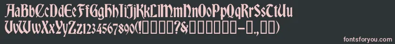 Romvelc Font – Pink Fonts on Black Background