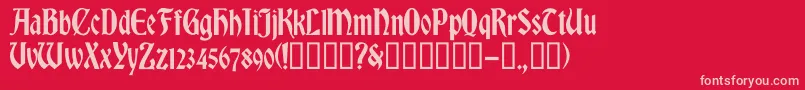 Шрифт Romvelc – розовые шрифты на красном фоне