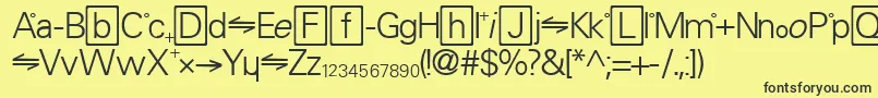 Chemistr Font – Black Fonts on Yellow Background