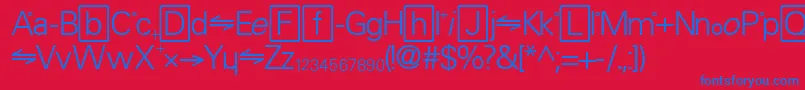 Chemistr Font – Blue Fonts on Red Background