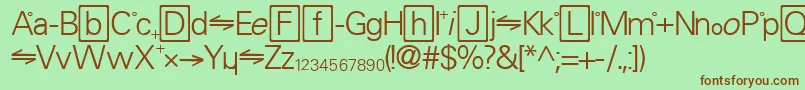 Chemistr Font – Brown Fonts on Green Background