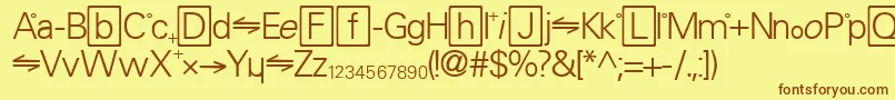 Chemistr Font – Brown Fonts on Yellow Background