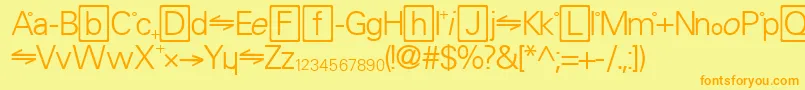 Chemistr Font – Orange Fonts on Yellow Background