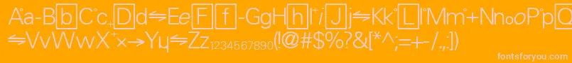 Chemistr Font – Pink Fonts on Orange Background