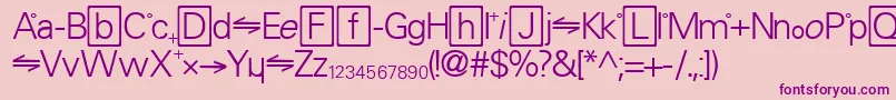 Chemistr Font – Purple Fonts on Pink Background