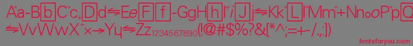 Chemistr Font – Red Fonts on Gray Background