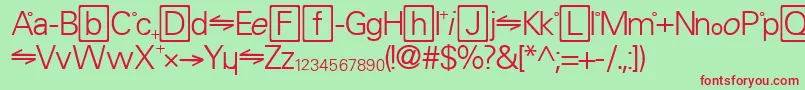 Chemistr Font – Red Fonts on Green Background