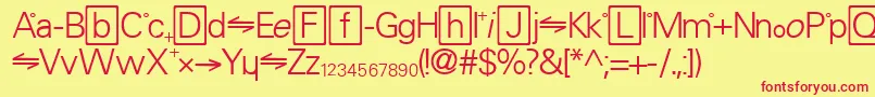 Chemistr Font – Red Fonts on Yellow Background