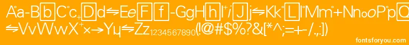 Chemistr Font – White Fonts on Orange Background