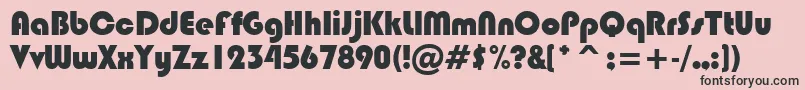 Шрифт Bongo – чёрные шрифты на розовом фоне
