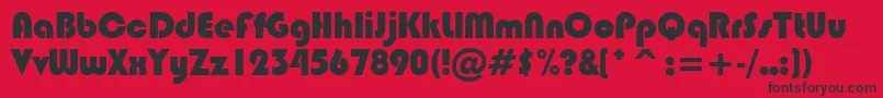 Bongo Font – Black Fonts on Red Background