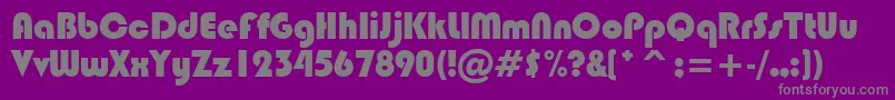 Bongo Font – Gray Fonts on Purple Background