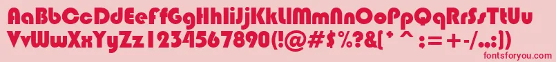 Bongo Font – Red Fonts on Pink Background