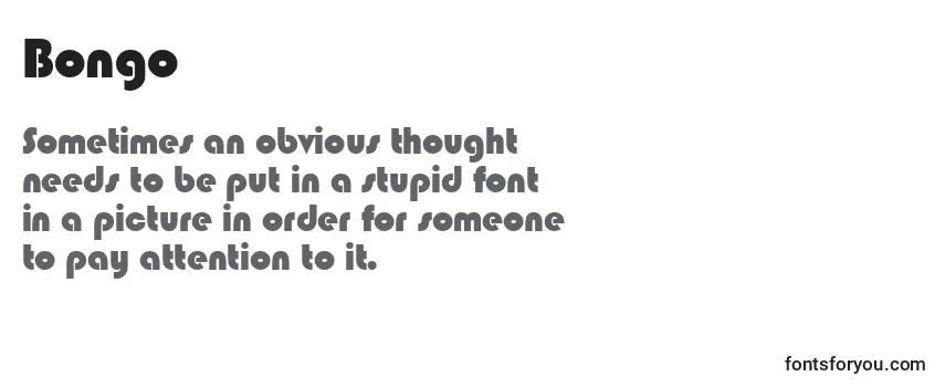 Review of the Bongo Font