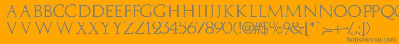 Implicitcapsssk Font – Gray Fonts on Orange Background